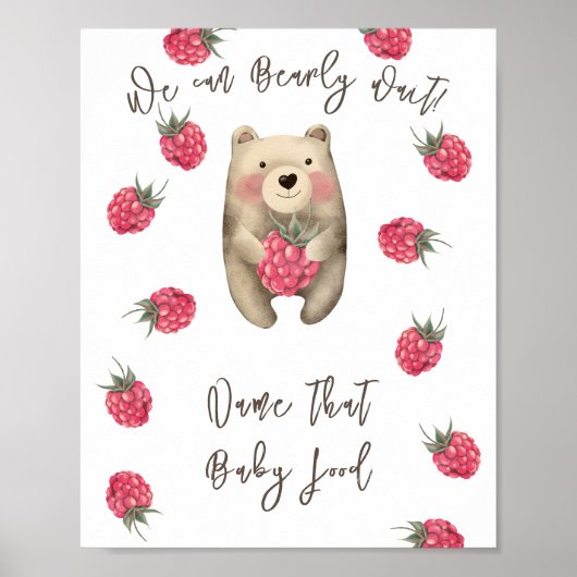 Bär - Name dieses Babynahrung Poster (Vorne)