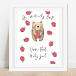 Bär - Name dieses Babynahrung Poster