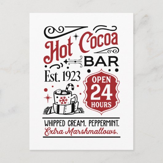 Bar Nordpol Feiertagspostkarte (Vorderseite)