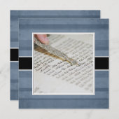 Bar oder Bat Mitzvah Ankündigungen/Einladungen Einladung (Vorne/Hinten)