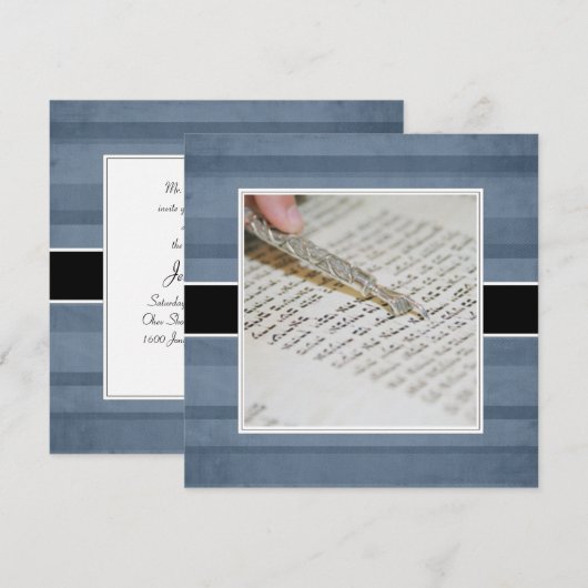 Bar oder Bat Mitzvah Ankündigungen/Einladungen Einladung (Vorne/Hinten)