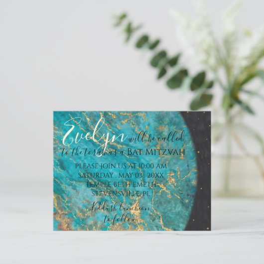 Bar oder Bat Mitzvah aus dieser Welt Postkarte (Stehend Vorderseite)