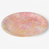 Bar oder Bat Mitzvah Papierplatte einfach subtil Pappteller (Schrägansicht)