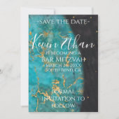 Bar oder Bat Mitzvah Save the Date aus dieser Welt (Vorderseite)