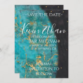 Bar oder Bat Mitzvah Save the Date aus dieser Welt (Vorne/Hinten)