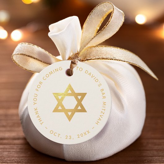 Bar oder Bat Mizwa Stern Davids aus falschem Gold Geschenkanhänger