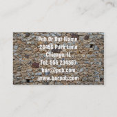 Bar oder Pub-Inhaber-oder Kunden-Geschäfts-Karte Visitenkarte (Rückseite)