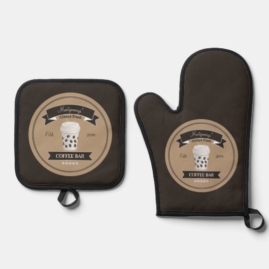 Bar Ofenhandschuh & Topflappen-Set (Vorderseite)