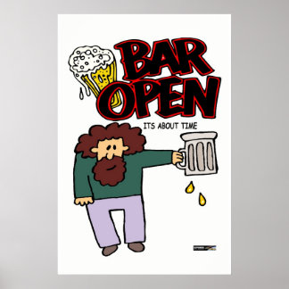 Bar offen poster