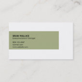 Bar (olivgrün) visitenkarte (Rückseite)