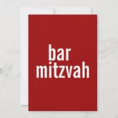 Bar or Bat Mitzvah Ankündigungen {Rot} (Vorderseite)