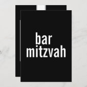 Bar or Bat Mitzvah Ankündigungen {Schwarz} (Vorne/Hinten)