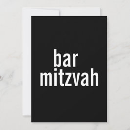 Bar or Bat Mitzvah Ankündigungen {Schwarz}