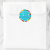 Bar or Bat Mitzvah Confetti Design Round Sticker (Tasche)