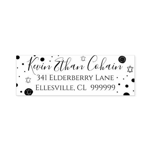 Bar or Bat Mitzvah Confetti Design Selbstfarbig Permastempel (Design)