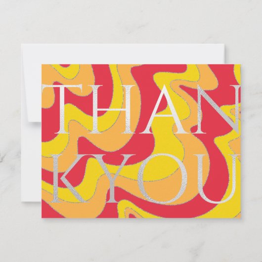 Bar or Bat Mitzvah Danke Ihnen Elegant Waves (Rückseite)