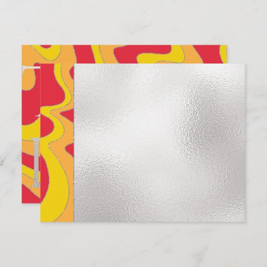 Bar or Bat Mitzvah Danke Ihnen Elegant Waves (Vorne/Hinten)