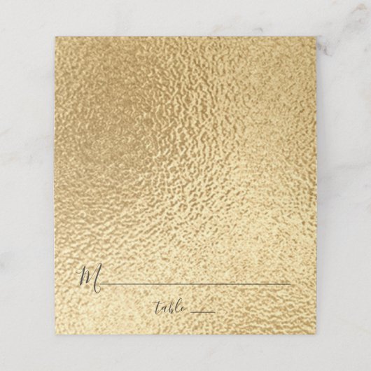 Bar or Bat Mitzvah Elegantes Gold und Schwarz Platzkarte (Außenseite Aufgefaltet)