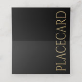 Bar or Bat Mitzvah Elegantes Gold und Schwarz Platzkarte (Innenseite Aufgefaltet)