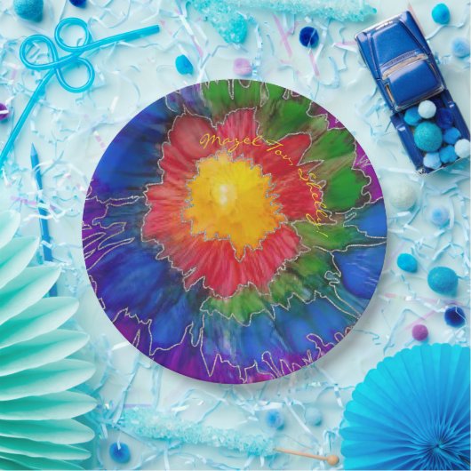 Bar or Bat Mitzvah farbige Papierplatte Pappteller (Party)