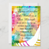 Bar or Bat Mitzvah Magnetische Party Einladung (Vorderseite)