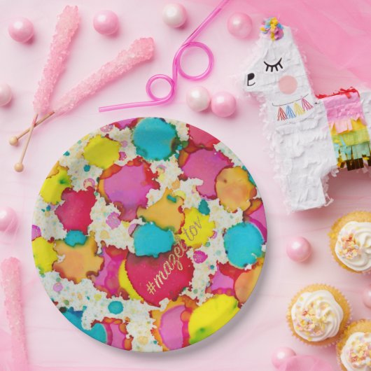 Bar or Bat Mitzvah Papierplatte Confetti Pappteller (Party)