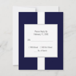 Bar or Bat Mitzvah Replik Cards {Dark Blue} RSVP Karte