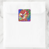 Bar or Bat Mitzvah Singing Bear Stickers Square (Tasche)