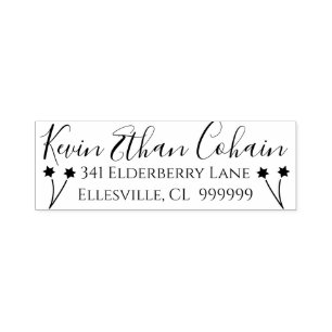 Bar or Bat Mitzvah Star Blume Design Permastempel