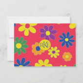 Bar or Bat Mitzvah UAWG Blume RSVP Karte (Rückseite)