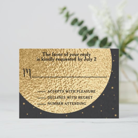 Bar or Bat Mitzvah UAWG Out dieser Welt RSVP Karte (Stehend Vorderseite)