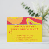 Bar or Bat Mitzvah UAWG Silvery Waves RSVP Karte (Stehend Vorderseite)