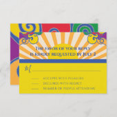 Bar or Bat Mitzvah UAWG Silvery Wirbel RSVP Karte (Vorne/Hinten)