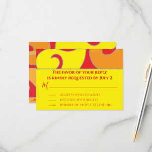 Bar or Bat Mitzvah UAWG Silvery Wirbel RSVP Karte