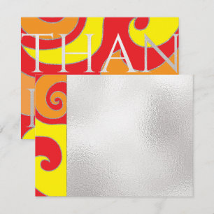 Bar or Bat Mitzvah Vielen Dank Cards Groovy Wirbel Dankeskarte