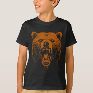 Bär Orange Wütend Grizzlybär Wandern Camping Camp T-Shirt