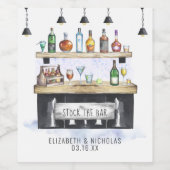 Bar | Paare Duschflaschen Etiketten (Einzelnes Label)