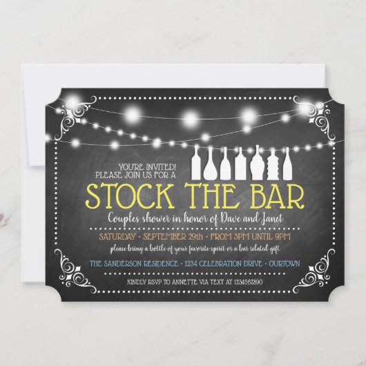 Bar Party Einladung (Vorderseite)