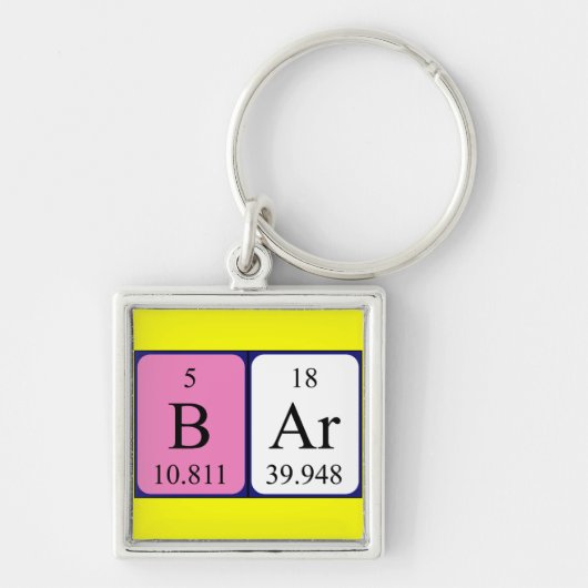 Bar Periodenschlüsselring Schlüsselanhänger (Vorne)