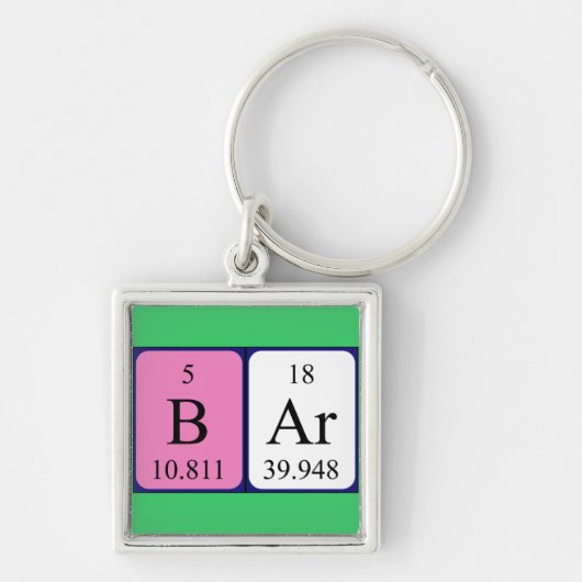 Bar Periodenschlüsselring Schlüsselanhänger (Vorne)