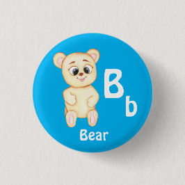 Bär personalisieren ABC: Letter B - Fügen Sie Ihre Button
