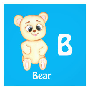 Bär personalisieren ABC: Letter B - Fügen Sie Ihre Fotodruck