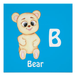 Bär personalisieren ABC: Letter B - Fügen Sie Ihre Poster