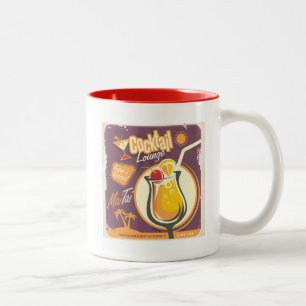 Bar-Plakat Zweifarbige Tasse