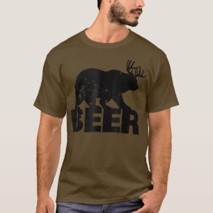Bär plus Hirsch Gleichgleiche Bier Funny Vintages  T-Shirt