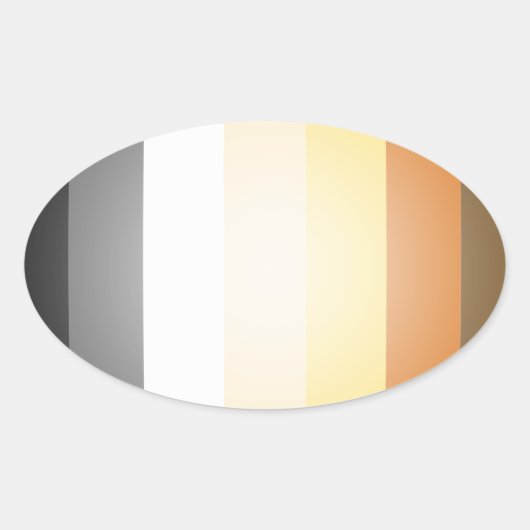 BAR PRIDE 3D FARBEN OVALER AUFKLEBER (Vorderseite)