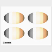 BAR PRIDE 3D FARBEN OVALER AUFKLEBER (Blatt)