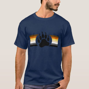 Bär Pride Farben Streifen und Bärenklaue T-Shirt
