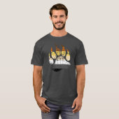 Bär Pride Flagge Bärenpfote mit Vintagestyle T-Shirt (Vorne ganz)