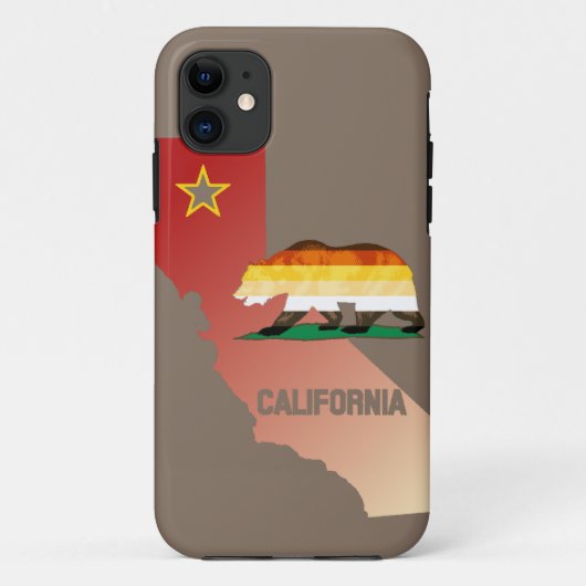 Bär Pride Flagge Kalifornien Bär Case-Mate iPhone Hülle (Rückseite)